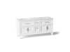 KOHLER K-31247-ASB Quo 72" Bathroom Vanity Cabinet with Sinks and Quartz Top, White - 3/4 view of product