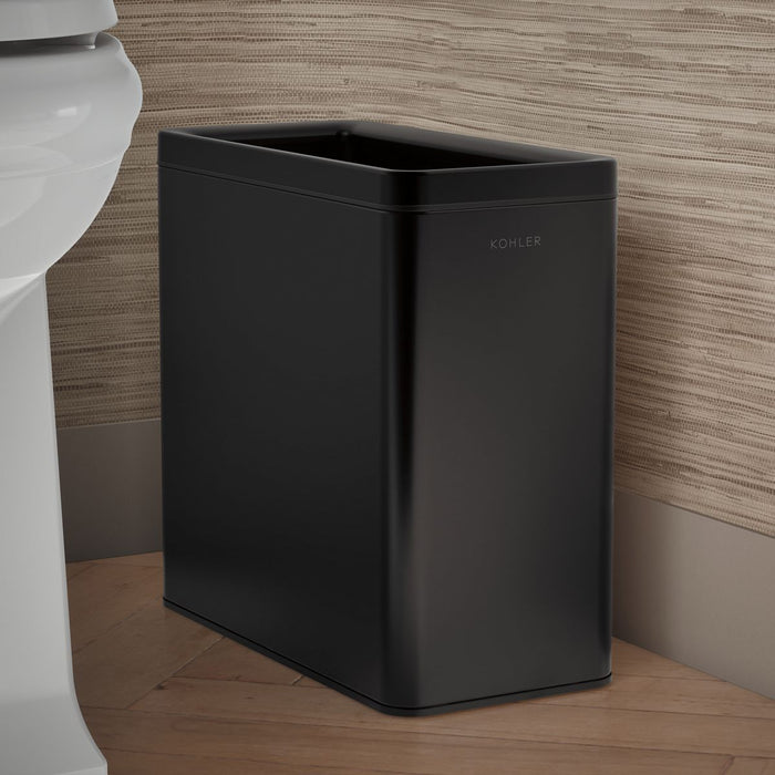 KOHLER K-31313 3-gallon open-top trash can, black stainless - view 2