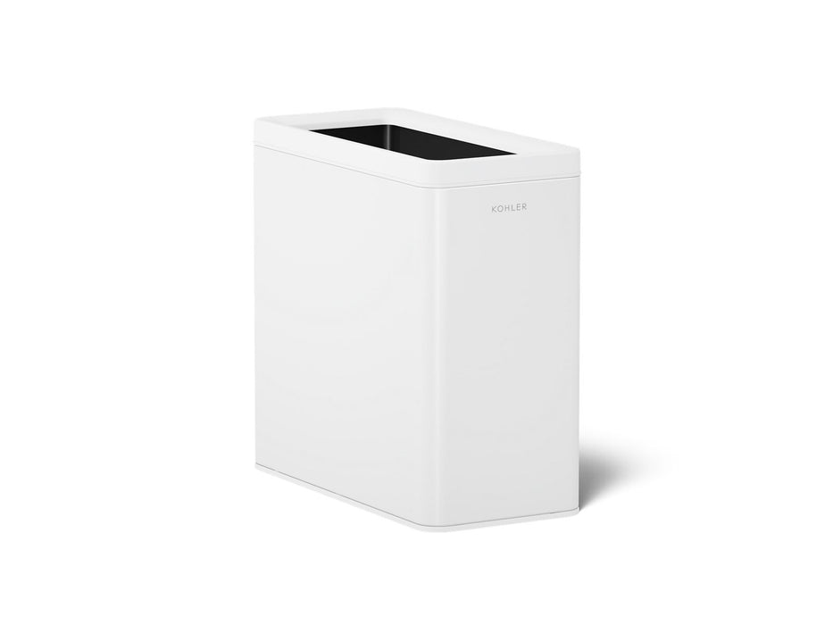 KOHLER K-31313 3-gallon open-top trash can, stainless steel white
