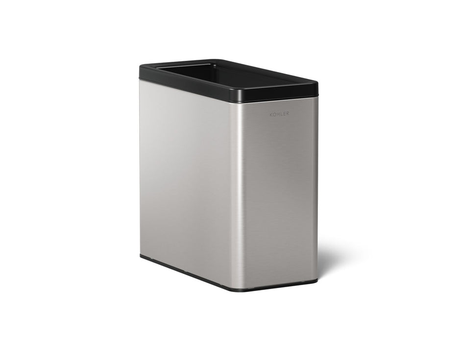 KOHLER K-31313 3-gallon open-top trash can, stainless steel