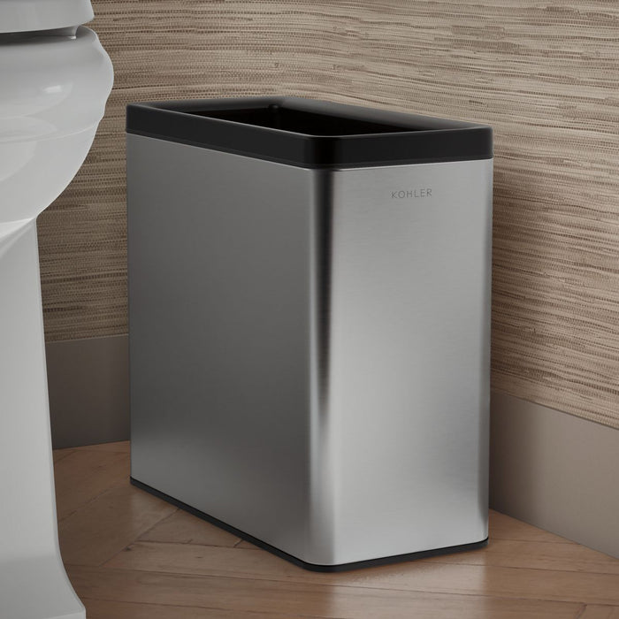 KOHLER K-31313 3-gallon open-top trash can, stainless steel - view 3