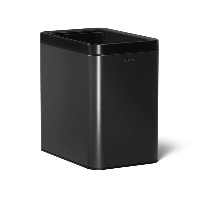 KOHLER K-31314 6-1/2-gallon open-top trash can, black stainless - view 3