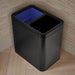 KOHLER K-31315 5-3/4-gallon dual-compartment open-top trash can, black stainless - view 3