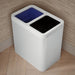 KOHLER K-31315 5-3/4-gallon dual-compartment open-top trash can, stainless steel white - view 5
