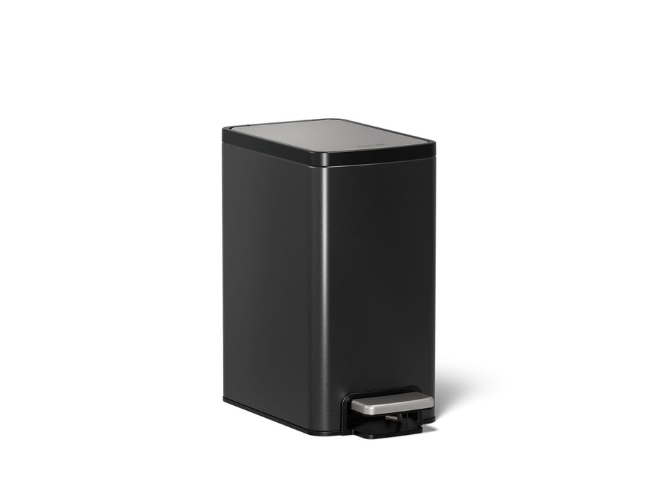 KOHLER K-31319 1-1/2-gallon step trash can, black stainless