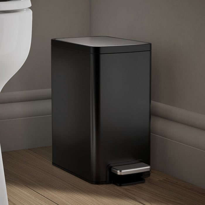 KOHLER K-31319 1-1/2-gallon step trash can, black stainless - view 2