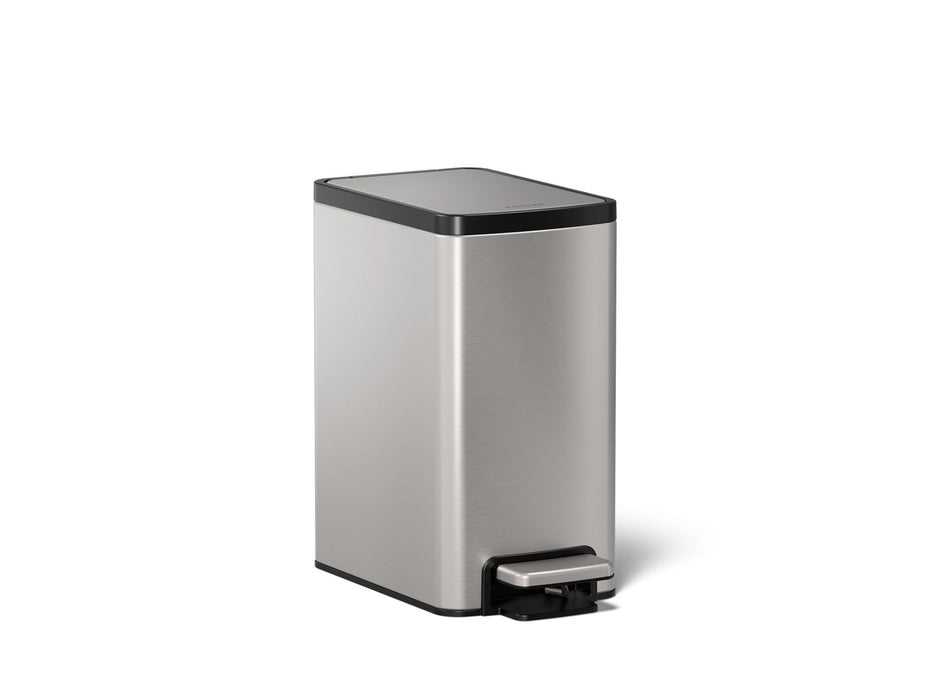 KOHLER K-31319 1-1/2-gallon step trash can, stainless steel