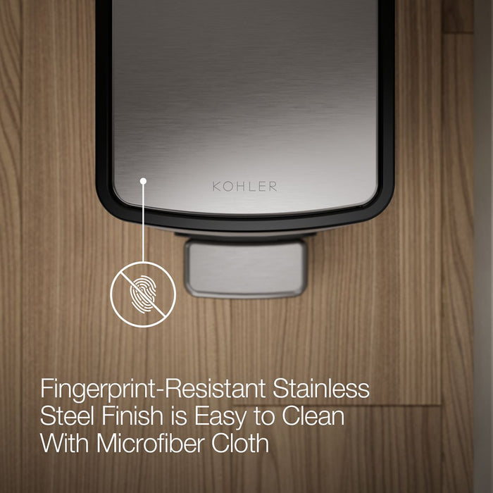 KOHLER K-31319 1-1/2-gallon step trash can, stainless steel - view 5