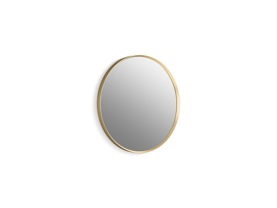 KOHLER K-31367 Essential 22" round framed mirror, moderne brushed gold