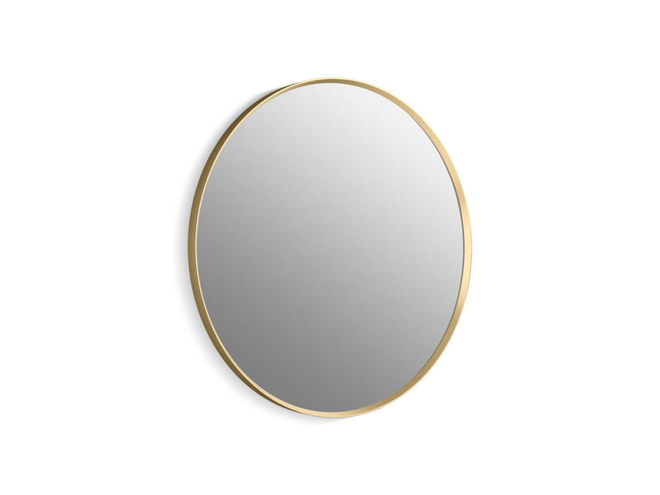 KOHLER K-31368 Essential 32" round framed mirror, moderne brushed gold