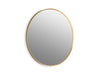 KOHLER K-31369 Essential 36" round framed mirror, moderne brushed gold