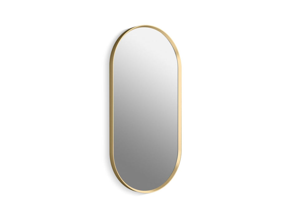 KOHLER K-31371 Essential 18" x 36" capsule framed mirror, moderne brushed gold