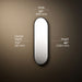 3/4 view of product with dimensions