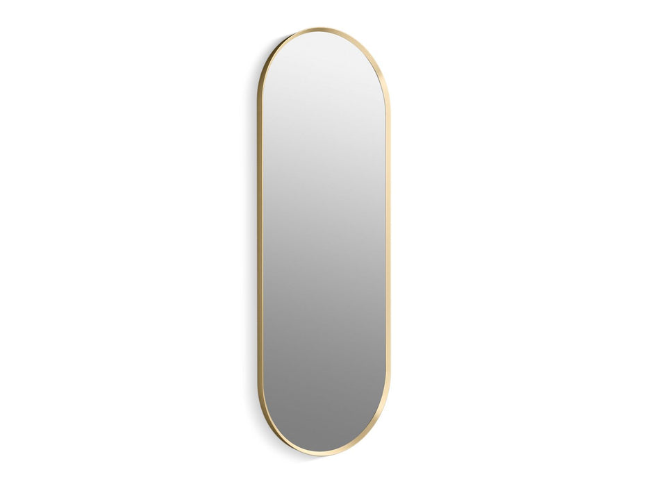 KOHLER K-31373 Essential 22" x 60" capsule framed mirror, moderne brushed gold