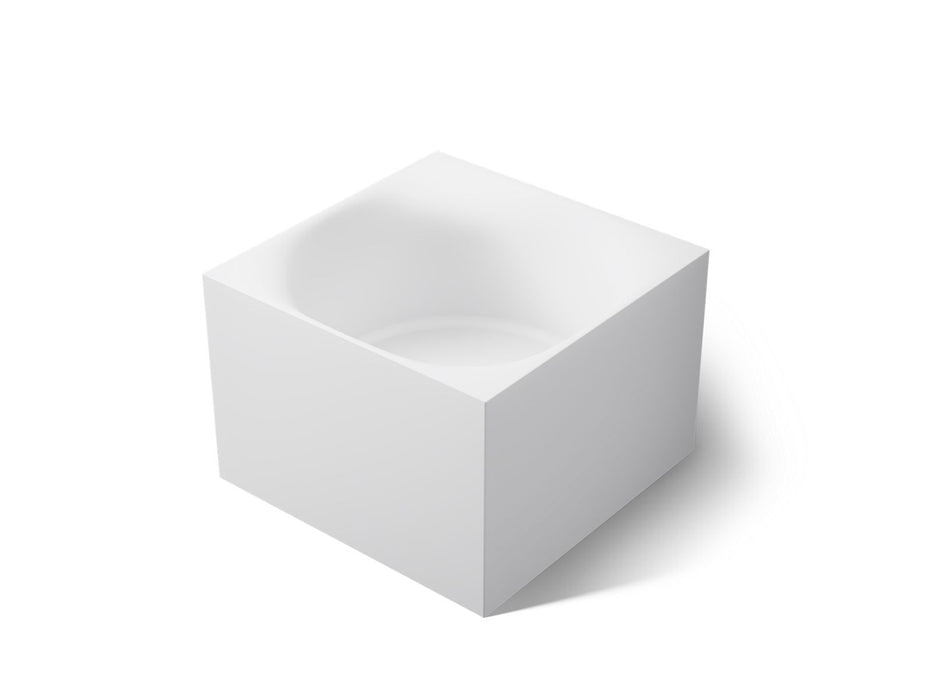 KOHLER K-31404-PF Stillness 46" x 46" freestanding bath, honed white