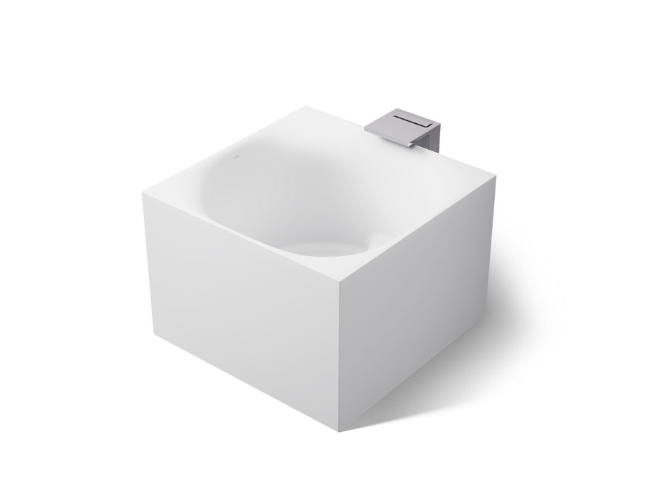 KOHLER K-31405-PFET Stillness 46" x 46" freestanding bath, honed white