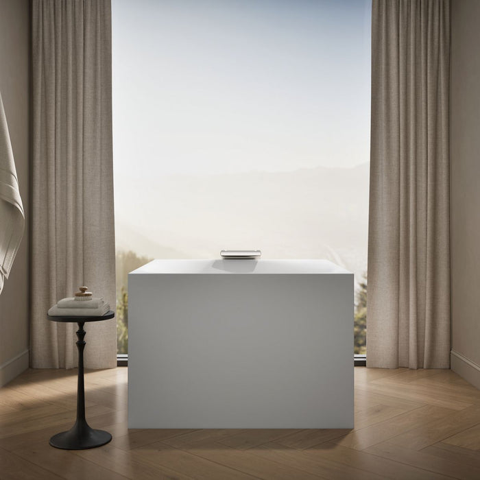 KOHLER K-31405-PFET Stillness 46" x 46" freestanding bath, honed white - view 3