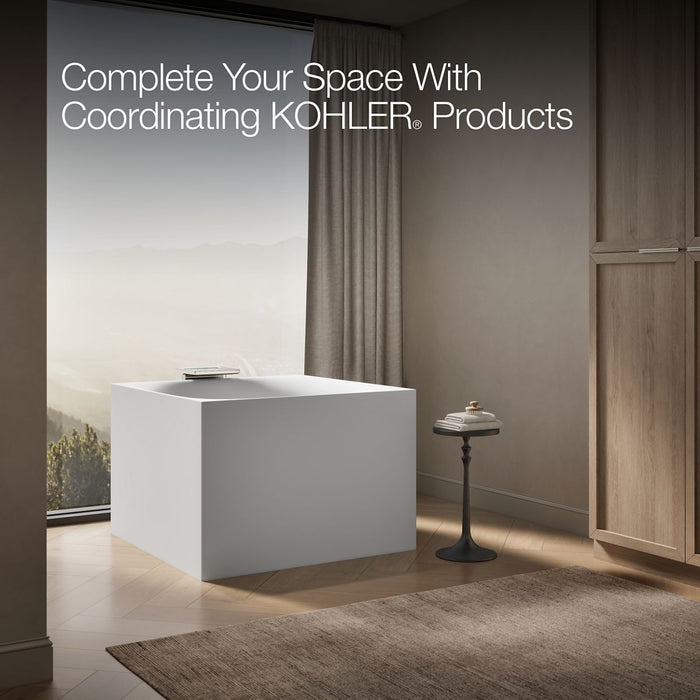 KOHLER K-31405-PFET Stillness 46" x 46" freestanding bath, honed white - view 4