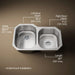KOHLER K-3150 Undertone 31" undermount double-bowl kitchen sink, stainless steel - view 5