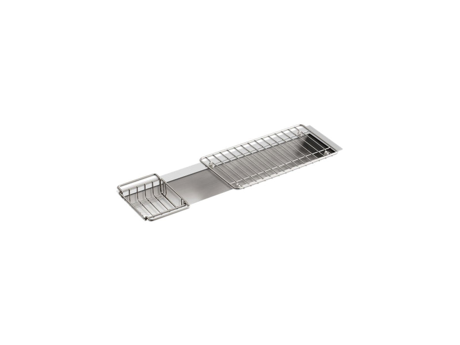 KOHLER K-3155-NA Undertone 33" x 8-1/4" x 6-5/16" Undermount single-bowl trough kitchen sink, includes wire basket and...