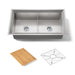 KOHLER K-3159 Poise 33" undermount double-bowl kitchen sink, stainless steel