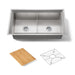 KOHLER K-3159 Poise 33" undermount double-bowl kitchen sink, stainless steel - view 5