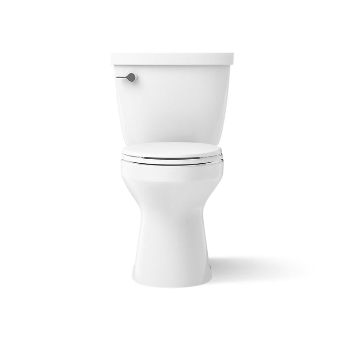 KOHLER K-31620-DRY Cimarron Two-piece Elongated Toilet, 1.6 GPF, White - front view of product
