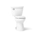 KOHLER K-31620 Cimarron Two-piece elongated toilet, 1.6 gpf - White