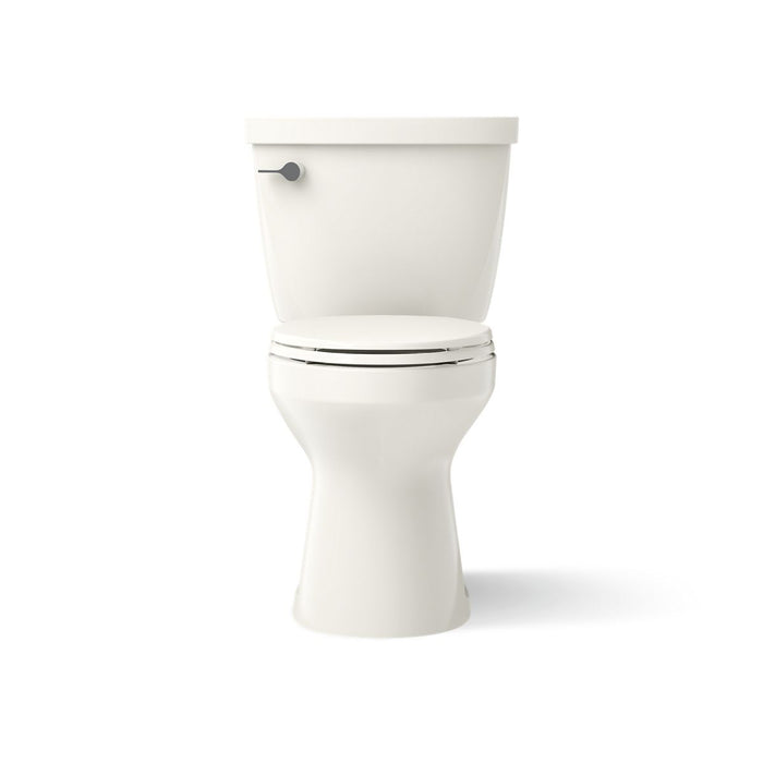 KOHLER K-31621-DRY Cimarron Two-piece Elongated Toilet, 1.28 GPF, Biscuit - front view of product