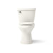 KOHLER K-31621-DRY Cimarron Two-piece Elongated Toilet, 1.28 GPF, Biscuit - front view of product