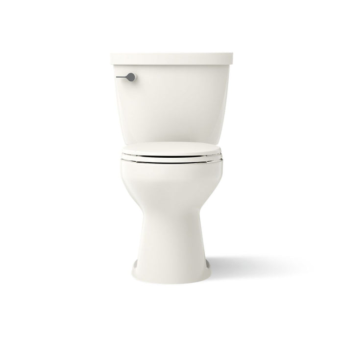 KOHLER K-31640-DRY Cimarron Two-piece Round-front Toilet, 1.6 GPF, Biscuit - front view of product