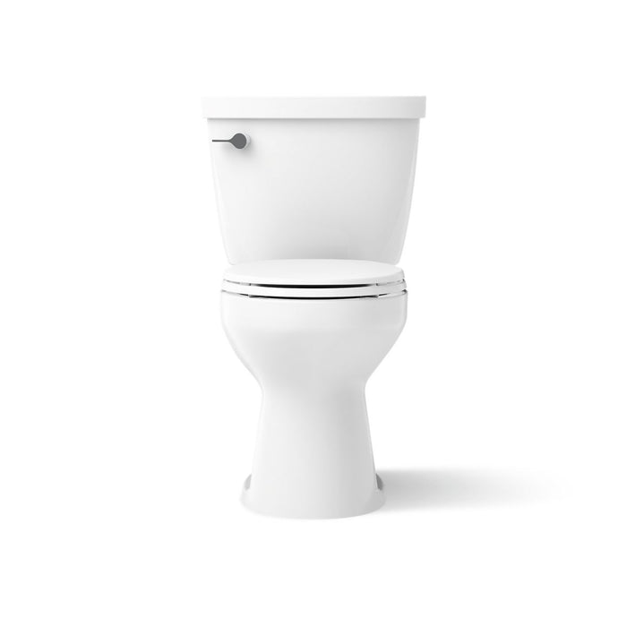 KOHLER K-31640-DRY Cimarron Two-piece Round-front Toilet, 1.6 GPF, White - front view of product