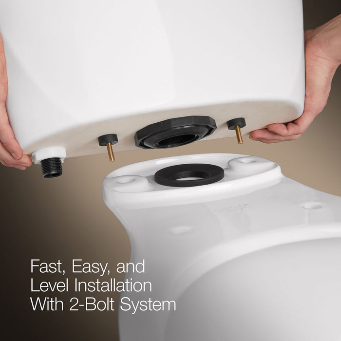 KOHLER K-31640-RA Cimarron Two-piece round-front toilet, 1.6 gpf, biscuit - view 3