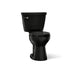 KOHLER K-31640-RA Cimarron Two-piece round-front toilet, 1.6 gpf, black black