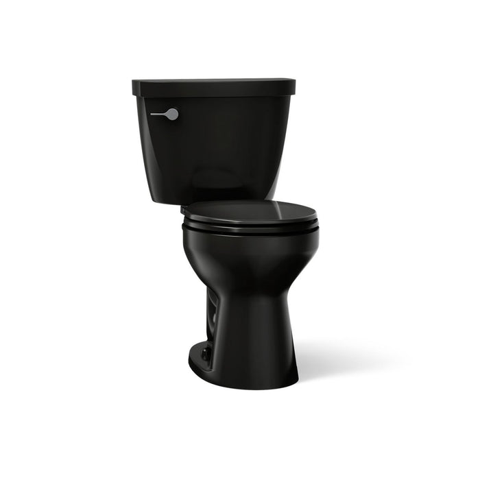 KOHLER K-31640 Cimarron Two-piece round-front toilet, 1.6 gpf - Black Black
