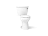 KOHLER K-31641-DRYRA Cimarron Two-piece Round-front Toilet, 1.28 GPF, White - 3/4 view of product