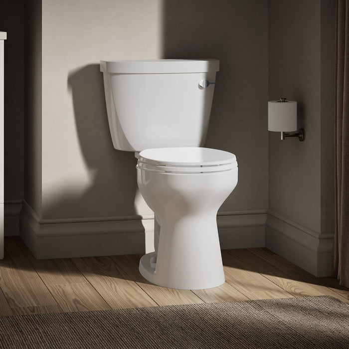 KOHLER K-31641-DRYRA Cimarron Two-piece Round-front Toilet, 1.28 GPF, White - image focused on single product story