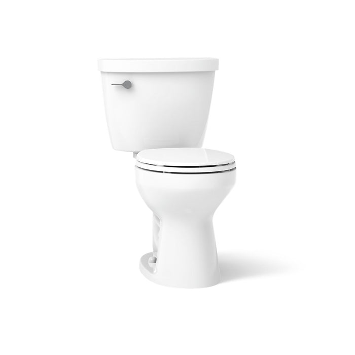 KOHLER K-31644 Cimarron ContinuousClean ST Two-piece Round-front Toilet, 1.28 GPF, White - 3/4 view of product
