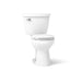 KOHLER K-31644 Cimarron ContinuousClean ST Two-piece Round-front Toilet, 1.28 GPF, White - 3/4 view of product