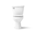 KOHLER K-31644 Cimarron ContinuousClean ST Two-piece Round-front Toilet, 1.28 GPF, White - front view of product
