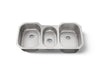 KOHLER K-3166 Undertone 41-3/4" undermount triple-bowl kitchen sink, stainless steel