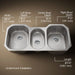 KOHLER K-3166 Undertone 41-3/4" undermount triple-bowl kitchen sink, stainless steel - view 5