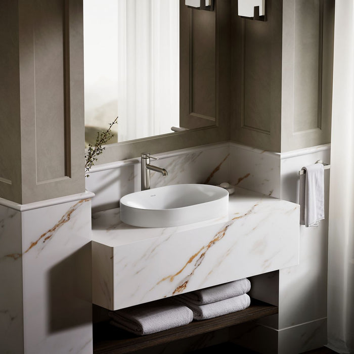 KOHLER K-31701-0 K-31701 Chalice 22-3/4" Oval Vessel Bathroom Sink, white - view 4