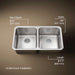 KOHLER K-3171 Undertone 31-1/2" undermount double-bowl kitchen sink, stainless steel - view 5