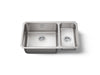 KOHLER K-3174 Undertone 31-1/2" undermount double-bowl kitchen sink, stainless steel
