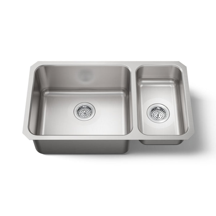 KOHLER K-3174 Undertone 31-1/2" undermount double-bowl kitchen sink, stainless steel - view 4