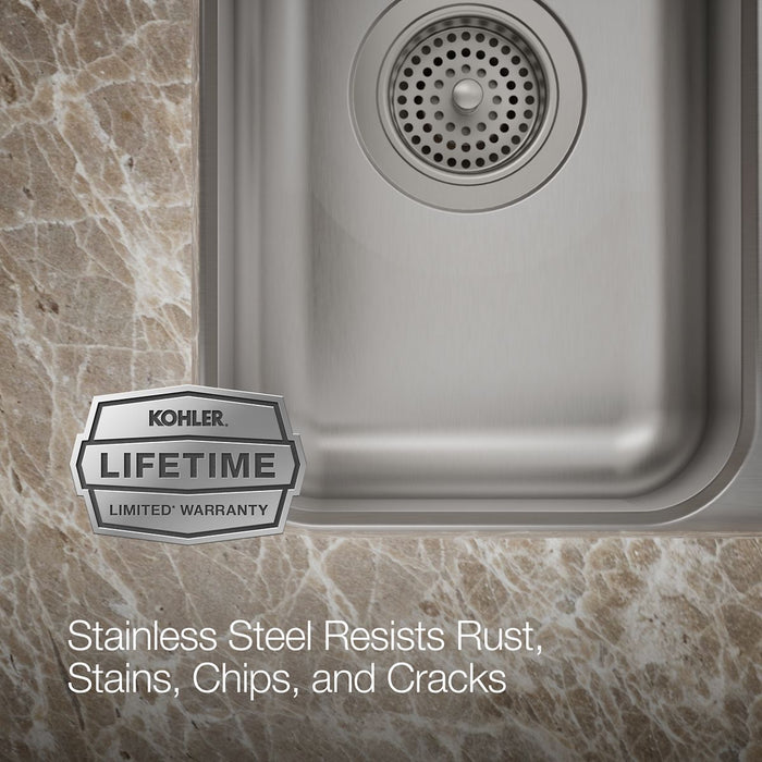 KOHLER K-3174-L Undertone 31-1/2" undermount double-bowl kitchen sink