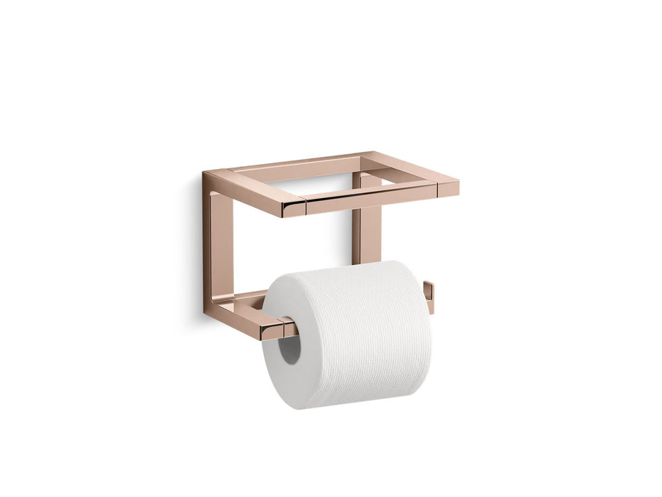 KOHLER K-31750 Draft Pivoting toilet paper holder, vibrant rose gold