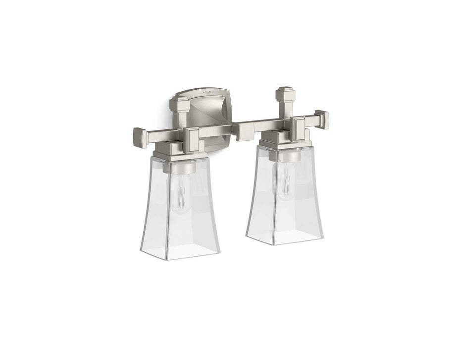 KOHLER K-31756-SC02 Riff Two-light sconce, brushed nickel