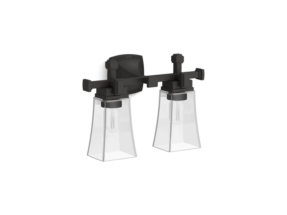 KOHLER K-31756-SC02 Riff Two-light sconce, matte black